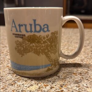 Starbucks Aruba 16oz White and Blue Collector's Mug